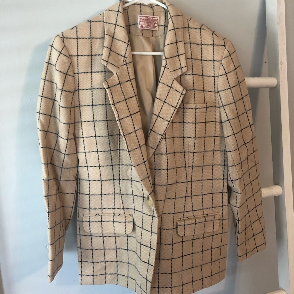 Pendleton Blazer tan & navy